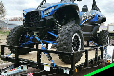 Rhino USA Heavy Duty Ratchet Tie-Down 4-Pack Green 1.6In X 15Ft - Truck Bed Accessories