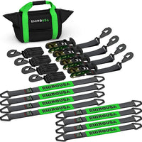 Rhino USA Heavy Duty Vehicle Tie Down Kit (Snap Hook) - Truck Bed Accessories