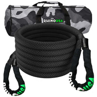 Rhino USA Kinetic Energy Recovery Rope (1.25In X 30Ft) Black - Truck Bed Accessories