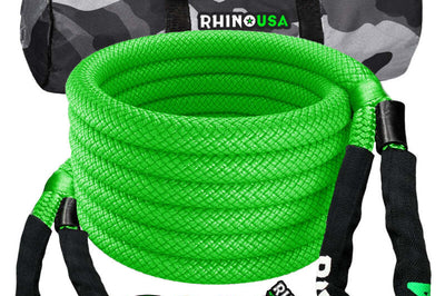 Rhino USA Kinetic Energy Recovery Rope (1In X 30Ft) Green - Truck Bed Accessories