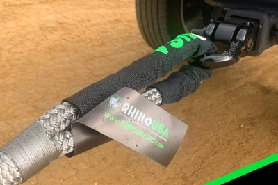 Rhino USA Kinetic Energy Recovery Rope (7/8In X 20Ft) Gray - Truck Bed Accessories