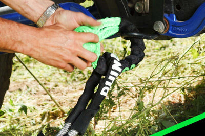 Rhino USA Kinetic Energy Recovery Rope (7/8In X 20Ft) Gray - Truck Bed Accessories