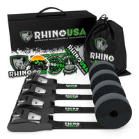Rhino USA Lashing Straps 1In X 12Ft - Set Of 4 - Winches & Hitches