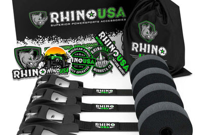 Rhino USA Lashing Straps 1In X 12Ft - Set Of 4 - Winches & Hitches