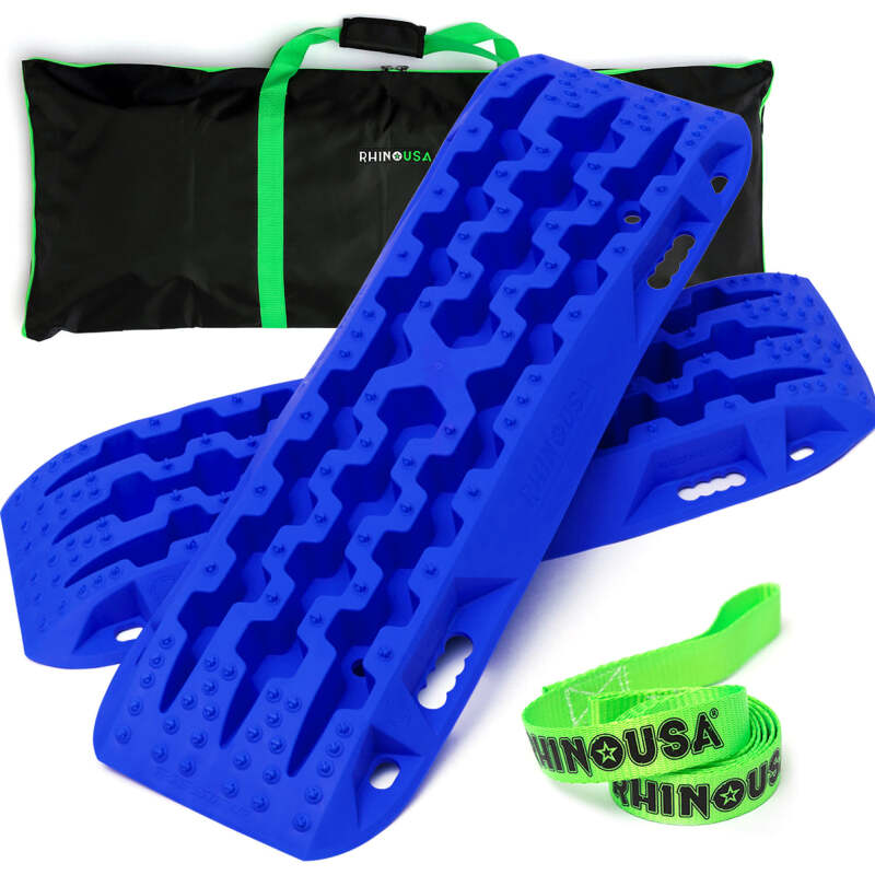 Rhino USA Recovery Traction Boards - Blue (Pair) - Winches & Hitches