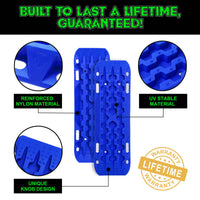 Rhino USA Recovery Traction Boards - Blue (Pair) - Winches & Hitches