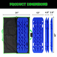 Rhino USA Recovery Traction Boards - Blue (Pair) - Winches & Hitches