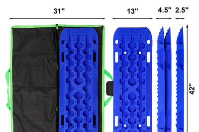 Rhino USA Recovery Traction Boards - Blue (Pair) - Winches & Hitches