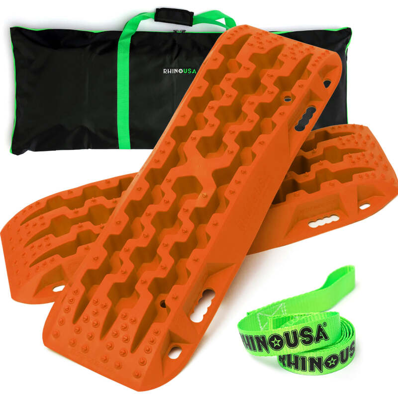 Rhino USA Recovery Traction Boards - Orange (Pair) - Winches & Hitches
