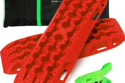 Rhino USA Recovery Traction Boards - Red (Pair) - Winches & Hitches