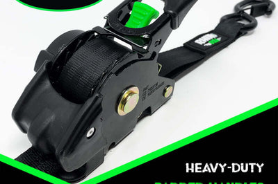 Rhino USA Retractable Ratchet Straps (4Pk 1Inx10Ft) (Gray) - Winches & Hitches