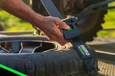 Rhino USA Retractable Ratchet Straps (4Pk 1Inx10Ft) (Gray) - Winches & Hitches