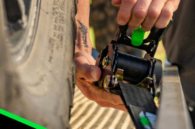 Rhino USA Retractable Ratchet Straps (4Pk 1Inx10Ft) (Gray) - Winches & Hitches