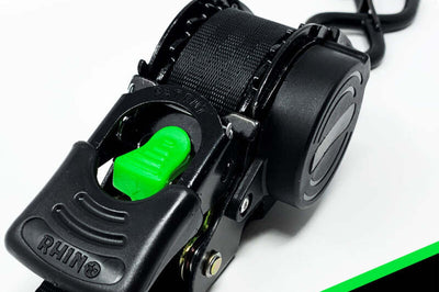 Rhino USA Retractable Ratchet Straps (4Pk 1Inx10Ft) (Gray) - Winches & Hitches