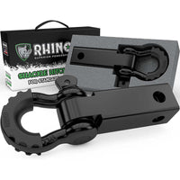 Rhino USA Shackle Hitch Receiver W/ D-Ring (Black) - Suspension