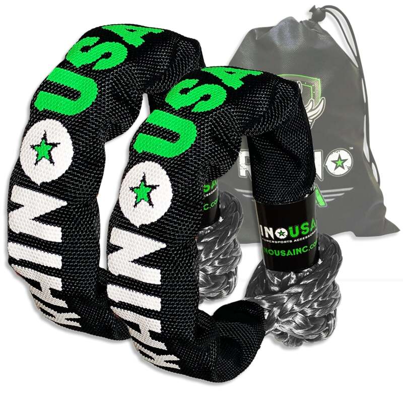 Rhino USA Synthetic Soft Shackle (2Pk 3/8InX22In) (Gray) - Suspension