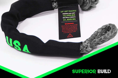 Rhino USA Synthetic Soft Shackle (2Pk 3/8InX22In) (Gray) - Suspension