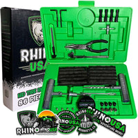 Rhino USA Tire Repair Plug Kit 86 Pieces - Wheel and Accessories