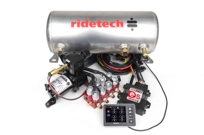 Ridetech RidePro E5 Air Ride Suspension Control System 3 Gallon Single Compressor 1/4in Valves