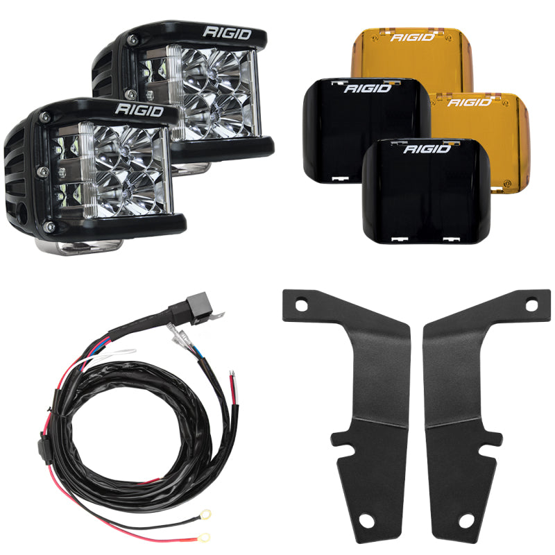 Rigid Industries 10-20 Toyota 4Runner A-Pillar Light Kit (Includes D-SS Flood) - Lights