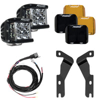 Rigid Industries 16-20 Toyota Tacoma A-Pillar Light Mount Kit (Incl. D-SS Flood/Black/Yellow Covers) - Lights