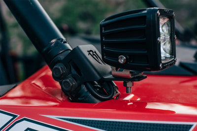 Rigid Industries 2014-2015 Polaris RZR XP1000 Single A Pillar D/DXL/SR-M/SR-Q-Series Mount Bracket - Lights