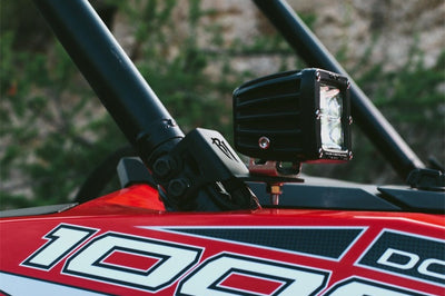 Rigid Industries 2014-2015 Polaris RZR XP1000 Single A Pillar D/DXL/SR-M/SR-Q-Series Mount Bracket - Lights