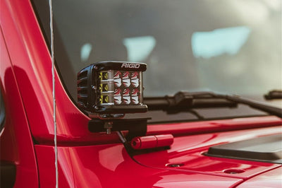 Rigid Industries 2018 Jeep JL - A-Pillar Mount Kit - Mounts Set of D / D-SS / SR-M / Ignite Series - Lights