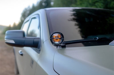 Rigid Industries 2019+ Dodge Ram 1500 A-Pillar LED Light Mounts - Lights