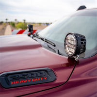 Rigid Industries 2019+ Dodge Ram 2500/3500 A-Pillar LED Light Mounts - Lights
