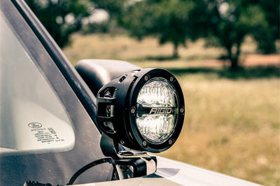 Rigid Industries 2021 Ford Bronco A-Pillar Light Mount Kit (Incl. 4In 360-Series Drive) - Lights