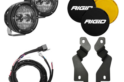 Rigid Industries 2021 Ford Bronco A-Pillar Light Mount Kit (Incl. 4In 360-Series Drive) - Lights