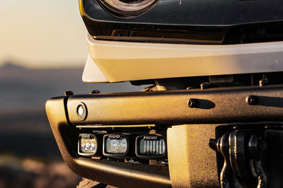 Rigid Industries 2021+ Ford Mod Bumper Triple SR-M Fog Light Kit - Lights
