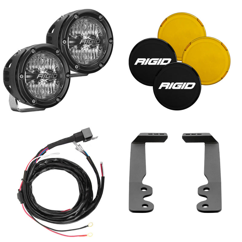 Rigid Industries 2022+ Toyota Tundra A-Pillar Light Kit (4in 360-Series) - Lights