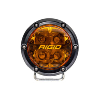 Rigid Industries 360-Series 4in Fog w/ Amber PRO Lens - White (Pair) - Lights