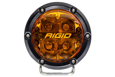 Rigid Industries 360-Series 4in Fog w/ Amber PRO Lens - White (Pair) - Lights