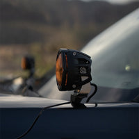 Rigid Industries 360-Series 4in Fog w/ Amber PRO Lens - White (Pair) - Lights