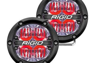 Rigid Industries 360-Series 4in LED Off-Road Drive Beam - Red Backlight (Pair) - Lights