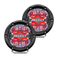 Rigid Industries 360-Series 4in LED Off-Road Drive Beam - Red Backlight (Pair) - Lights