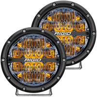 Rigid Industries 360-Series 6in LED Off-Road Drive Beam - Amber Backlight (Pair) - Lights