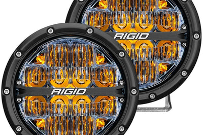 Rigid Industries 360-Series 6in LED Off-Road Drive Beam - Amber Backlight (Pair) - Lights