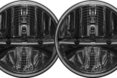 Rigid Industries 7in Round Headlights w/ Heated Lens Non JK - Set of 2 - Lights