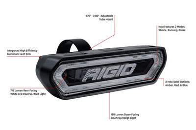 Rigid Industries Chase Tail Light Kit w/ Mounting Bracket - Amber - Lights