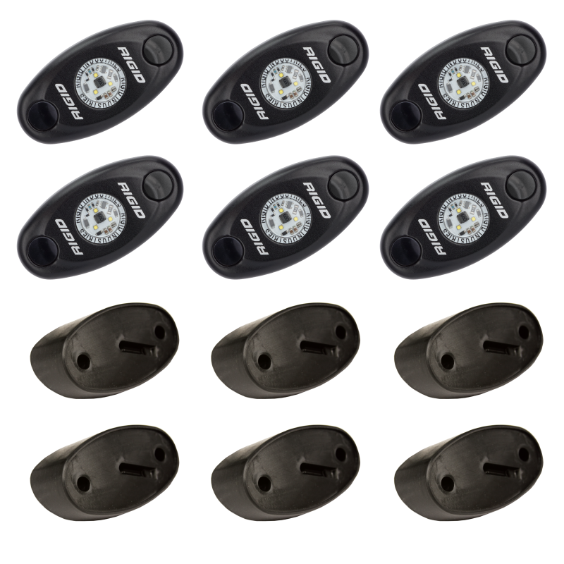 Rigid Industries Rock Light Kit- Red (6 lights) - Lights