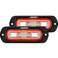 Rigid Industries SR-L Series Flush Mount LED Spreader Pair w/ Red Halo - Universal - Lights