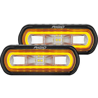 Rigid Industries SR-L Series Surface Mount LED Spreader Pair w/ Amber Halo - Universal - Lights