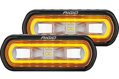 Rigid Industries SR-L Series Surface Mount LED Spreader Pair w/ Amber Halo - Universal - Lights