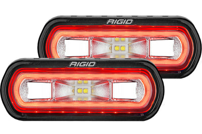 Rigid Industries SR-L Series Surface Mount LED Spreader Pair w/ Amber Halo - Universal - Lights