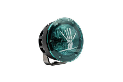 Rigid Industries x SHREDDY 360-Series 4in Lights w/Wt Bcklght (2) + 6 Covers (2 Pink/2 Teal/2 Blk)