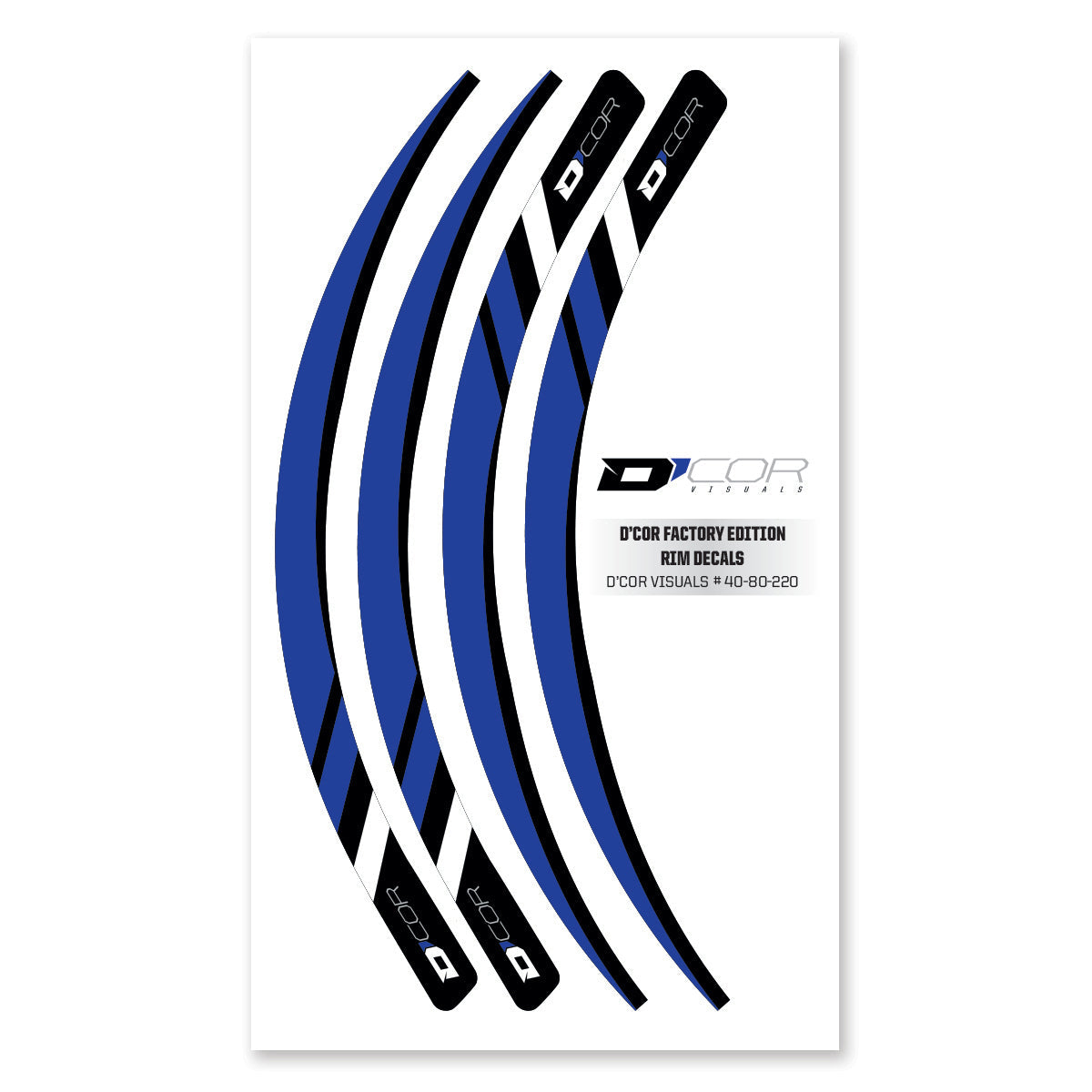 D-cor Rim Decals Blue 4 Pc Set Blu - Offroad Collection